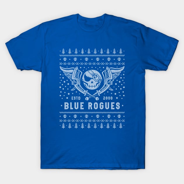 Blue Rogues Air Pirates Christmas T-Shirt by Lagelantee